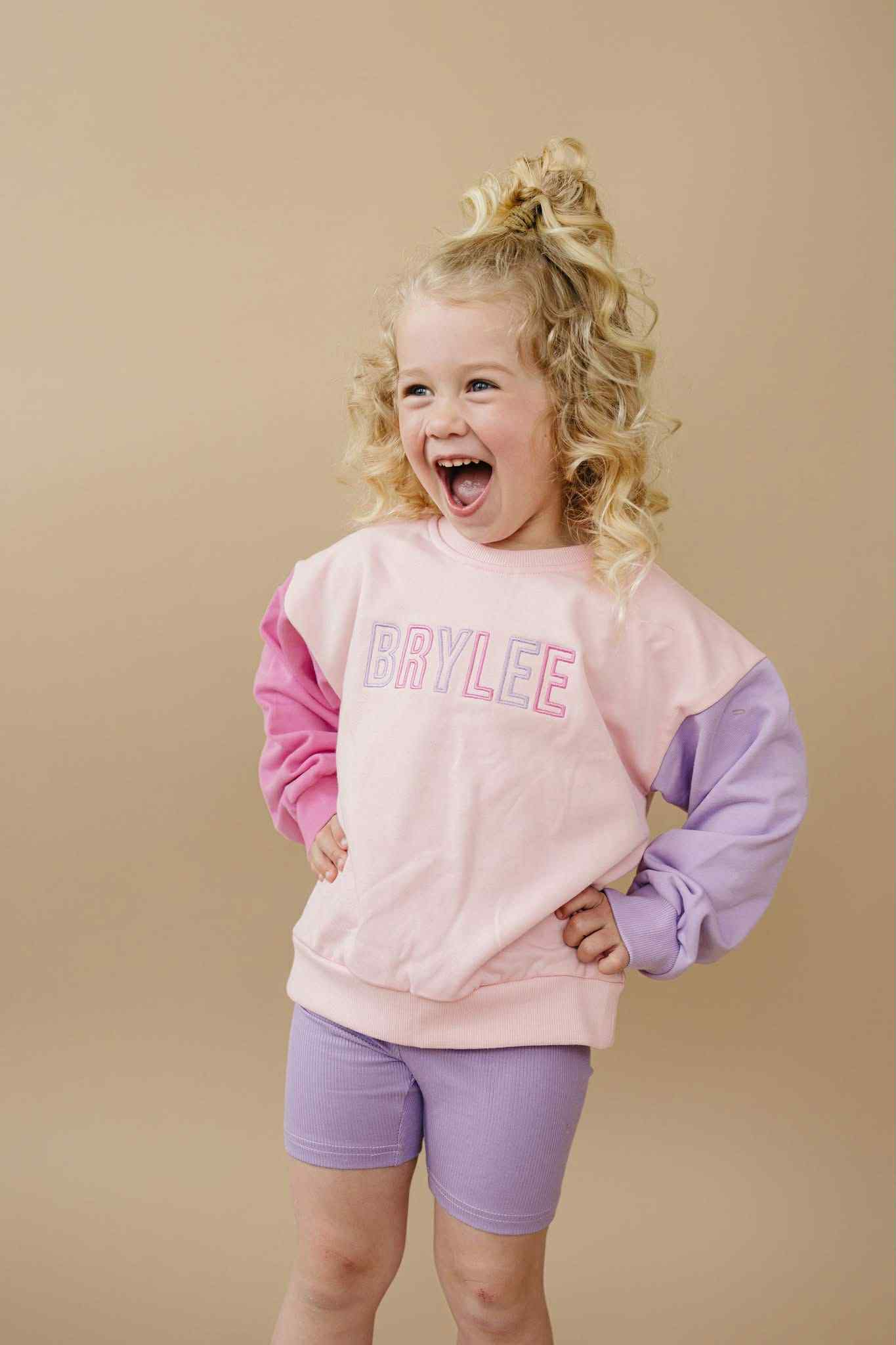 Pink and Purple Oversized Sweatshirt