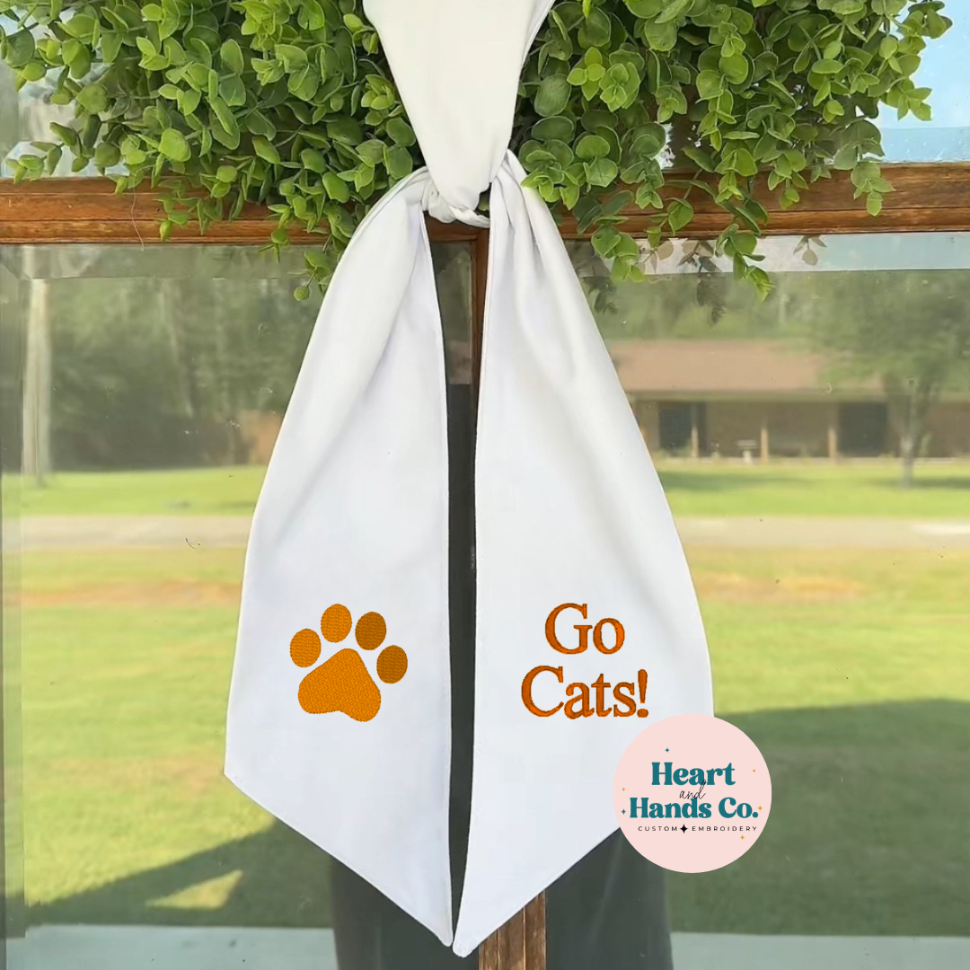 Go Cats Wreath Sash