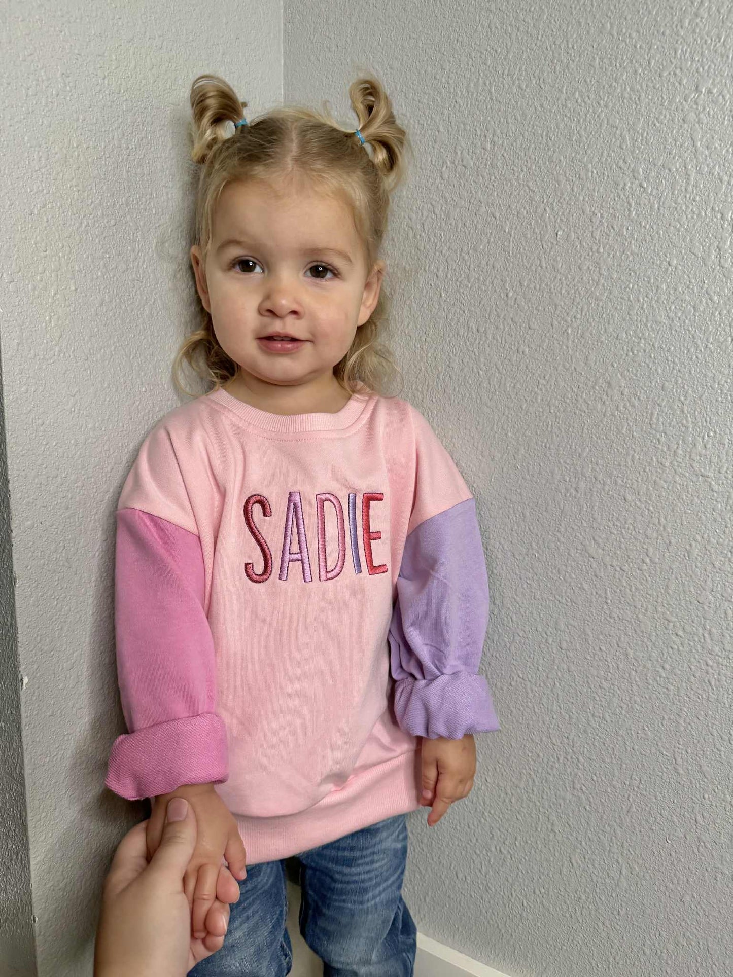 Pink and Purple Oversized Sweatshirt