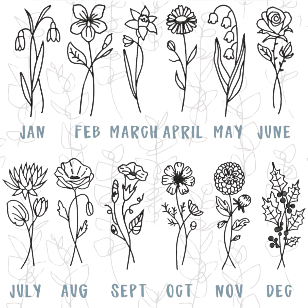Birth Flowers T-shirt