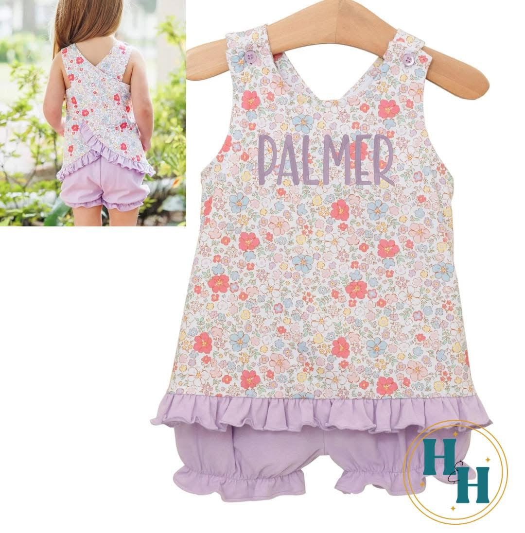 Floral Swing Back Set w/ Bloomers