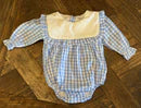 Gingham Ruffle Sleeve Bubble - IN STOCK