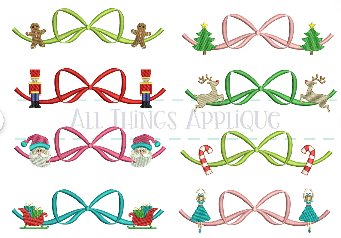 Christmas Bow w/ Icons - Kids