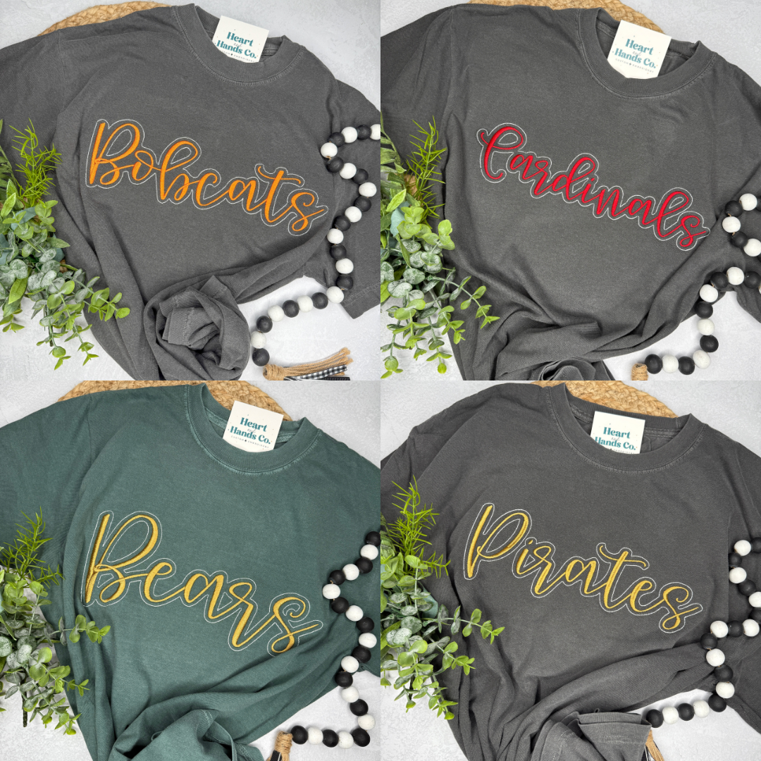 Two Tone Outline Mascot School Spirit T-Shirt/Sweatshirt