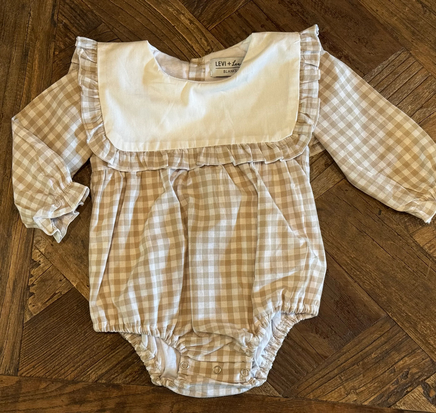 Khaki Ruffle Sleeve Bubble