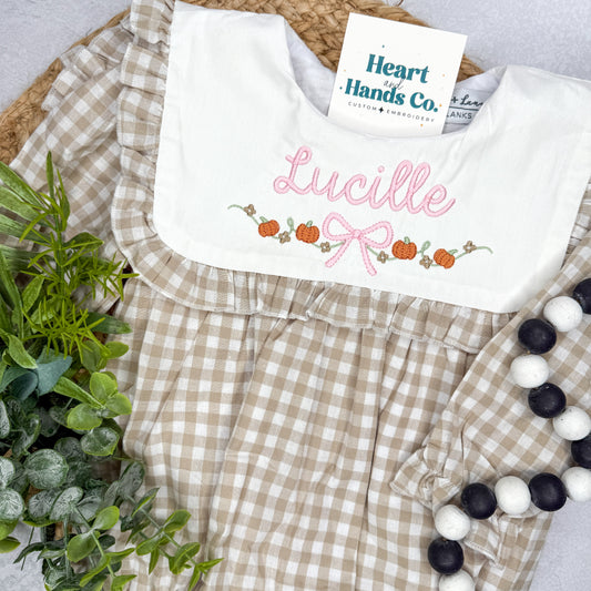 Gingham Ruffle Sleeve Bubble - IN STOCK