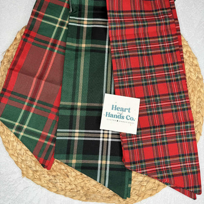 Plaid Initial Wreath Sash