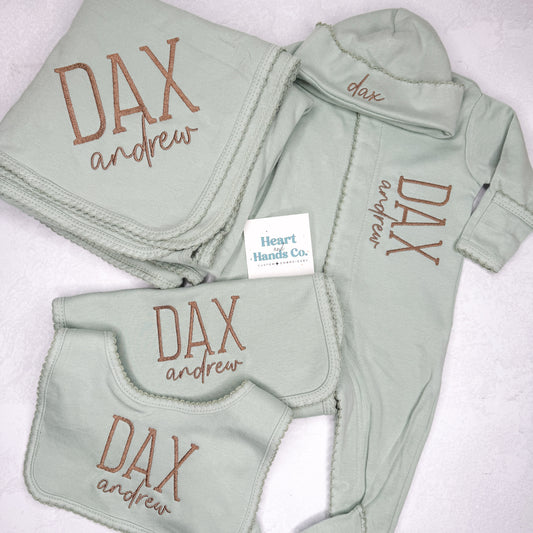 Picot Trim Baby Bundle Sets