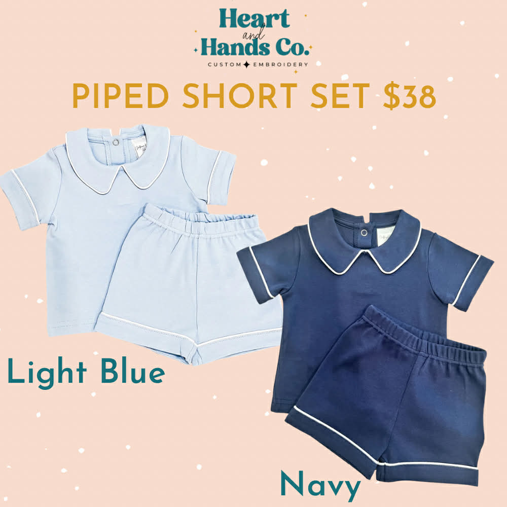 Easter Piped Short Set