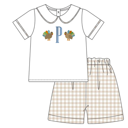 Pre-Order Short Sleeve Gingham Short Set