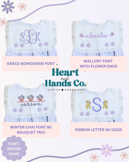 Purple Flower Button Bubble PRE-ORDER TAT: Aug/Sept