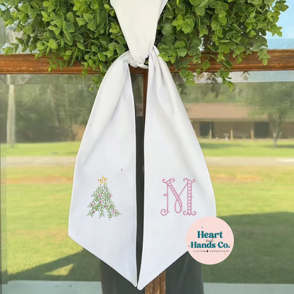 Christmas Tree Wreath Sash