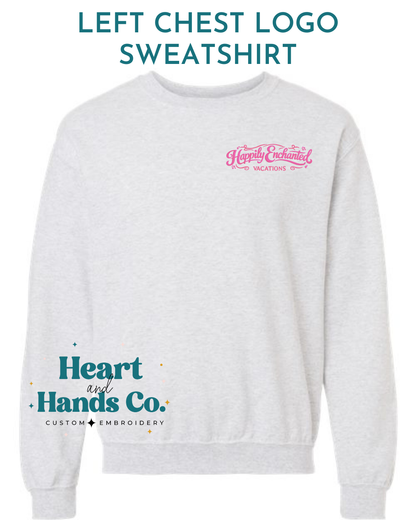 Sweatshirt w/ Left Chest Design - Happily Enchanted Vacations