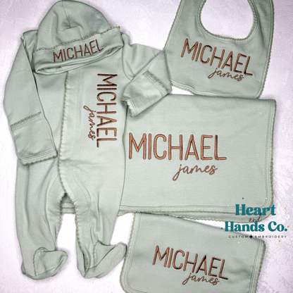 Picot Trim Baby Bundle Sets