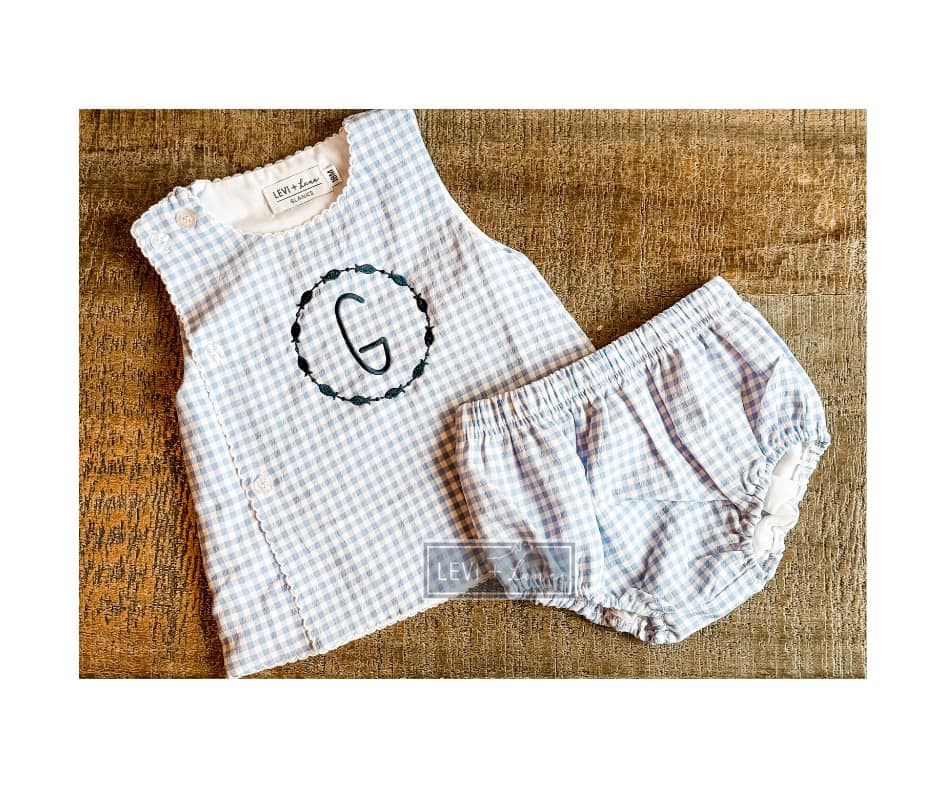 Easter Gingham Diaper Set