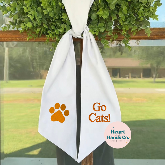 Go Cats Wreath Sash