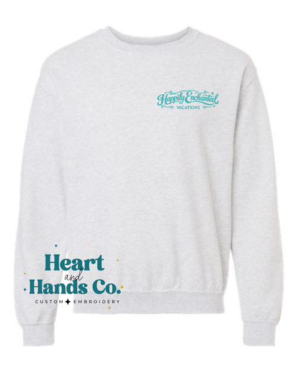 Sweatshirt w/ Left Chest Design - Happily Enchanted Vacations