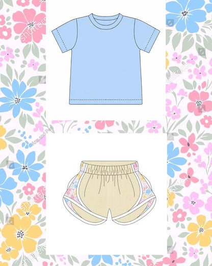 Girls Seersucker Short Sets