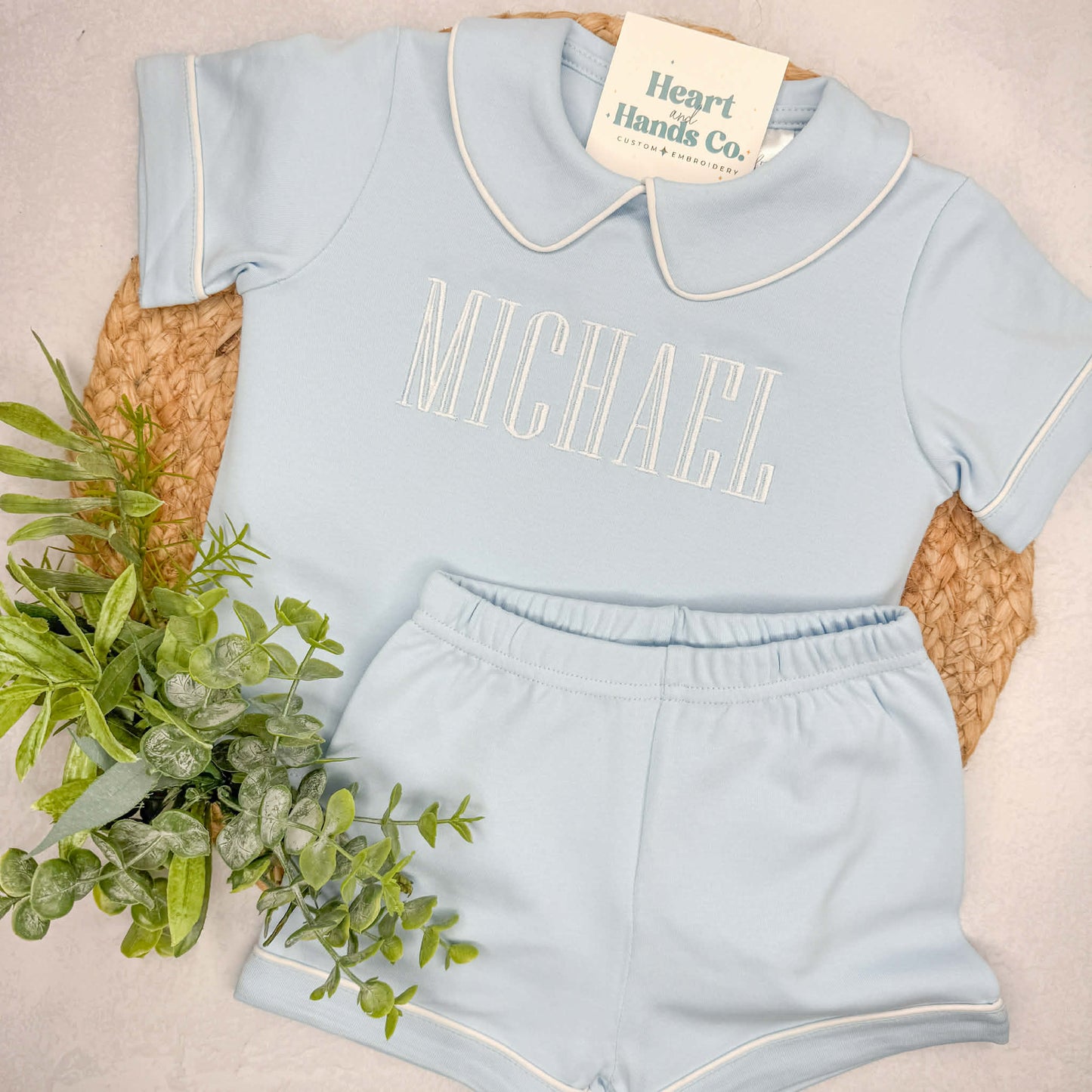 Easter Piped Short Set