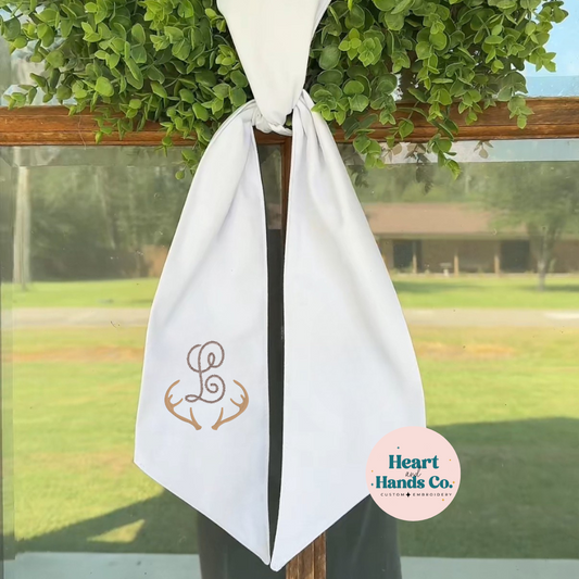 Regular Antler with Letter Wreath Sash