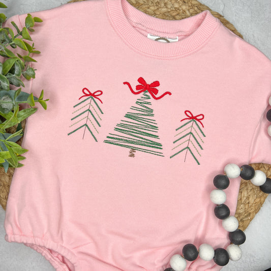 Girl Christmas Tree Trio Bubbles & Sweatshirts CIJ