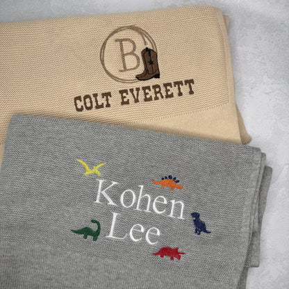 Straight Edge Knit Blanket