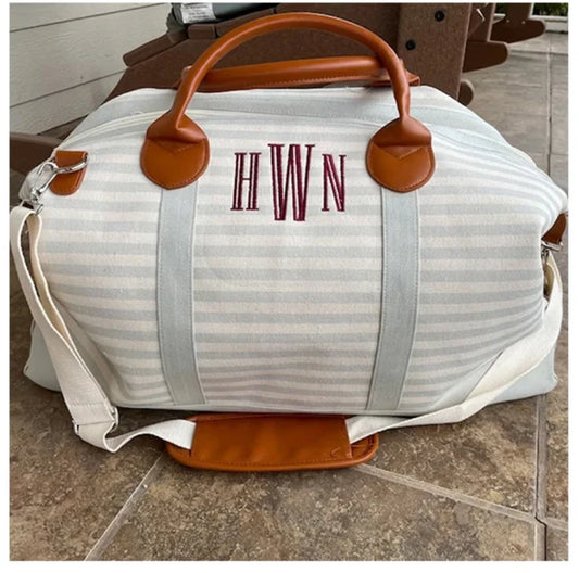 Striped Weekender Bag