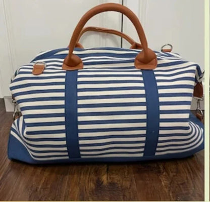 Striped Weekender Bag