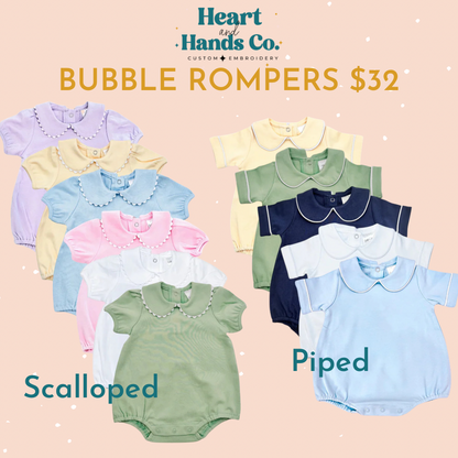 Easter Scalloped Bubble Romper