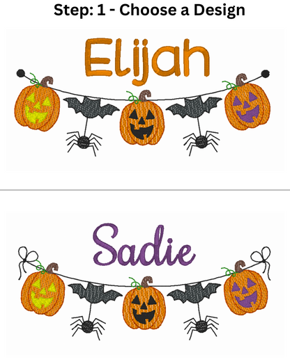 Spider, Bats & Jack O Lantern Halloween Outfit