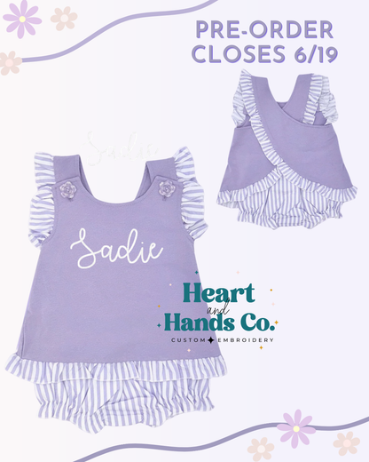 Purple Swing Back Set PRE-ORDER TAT: Aug/Sept