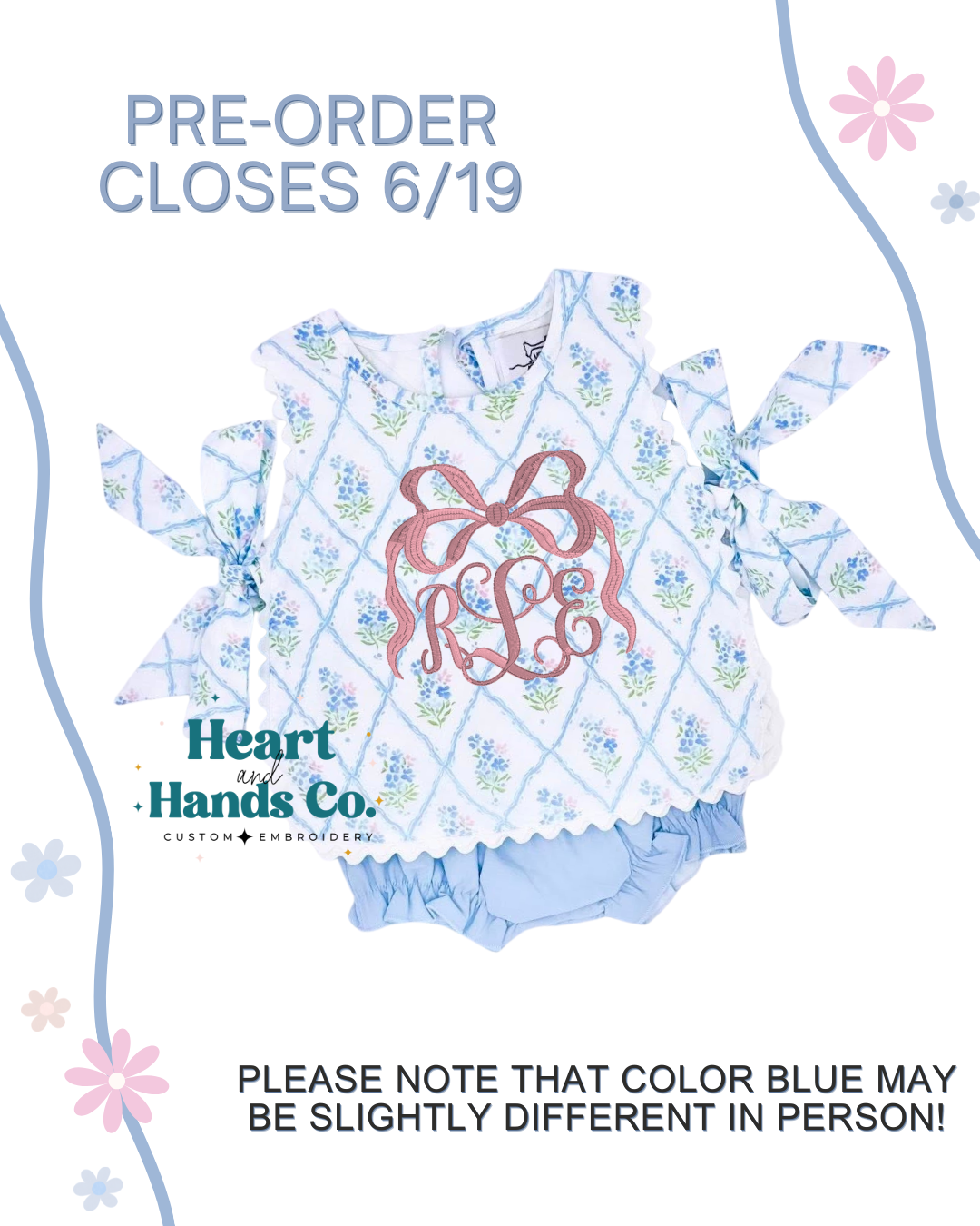 Girls Floral Apron Set PRE-ORDER TAT: Aug/Sept