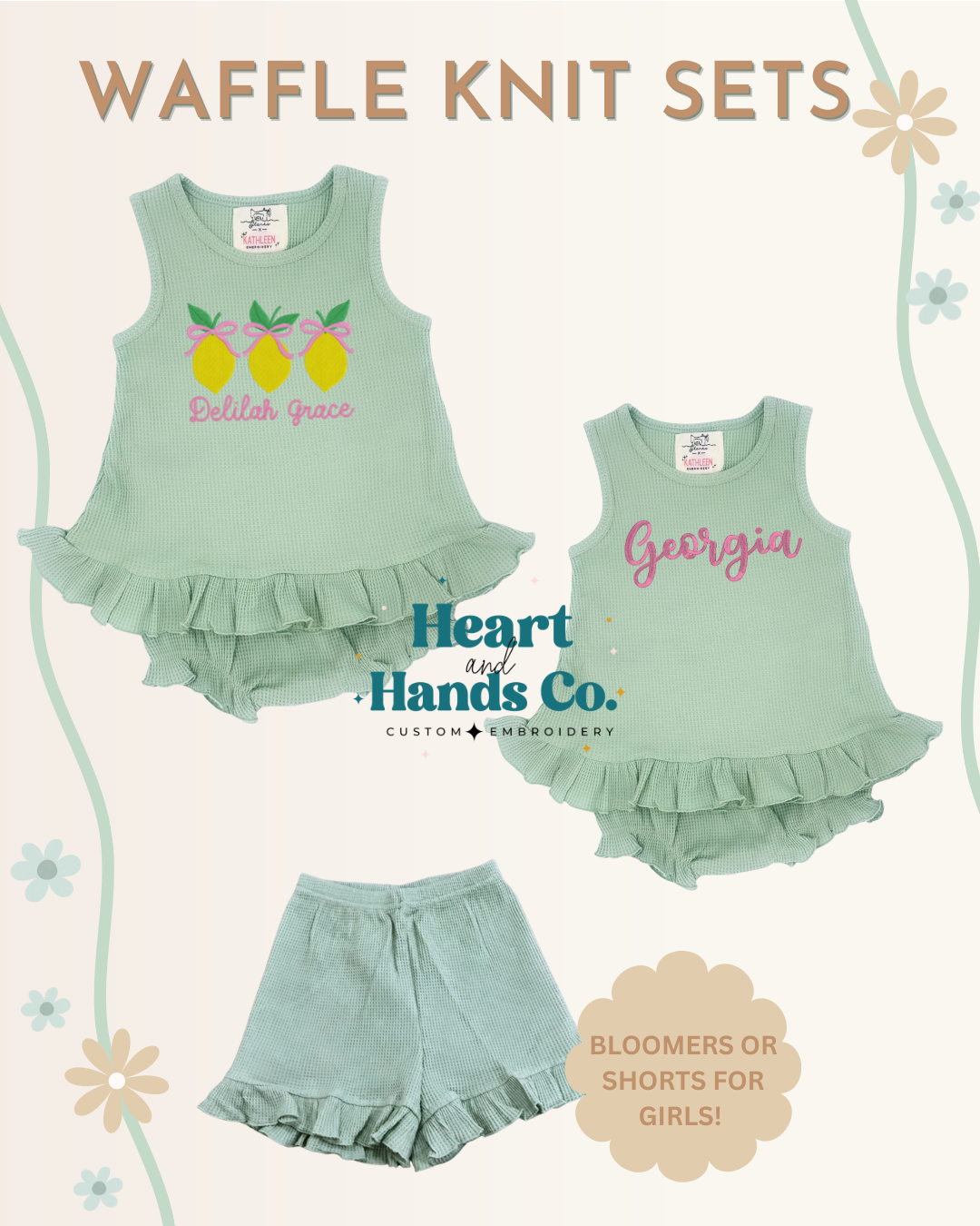 Girls Waffle Knit Set PRE-ORDER TAT: Aug/Sept