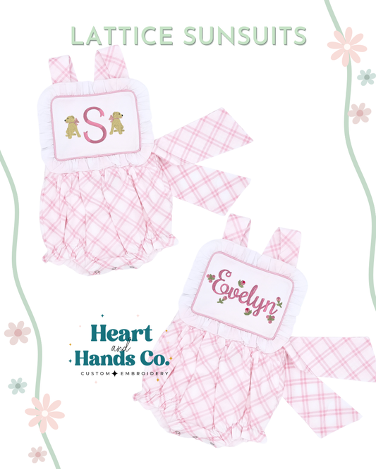 Girls Pink Sunsuit PRE-ORDER TAT: Aug/Sept