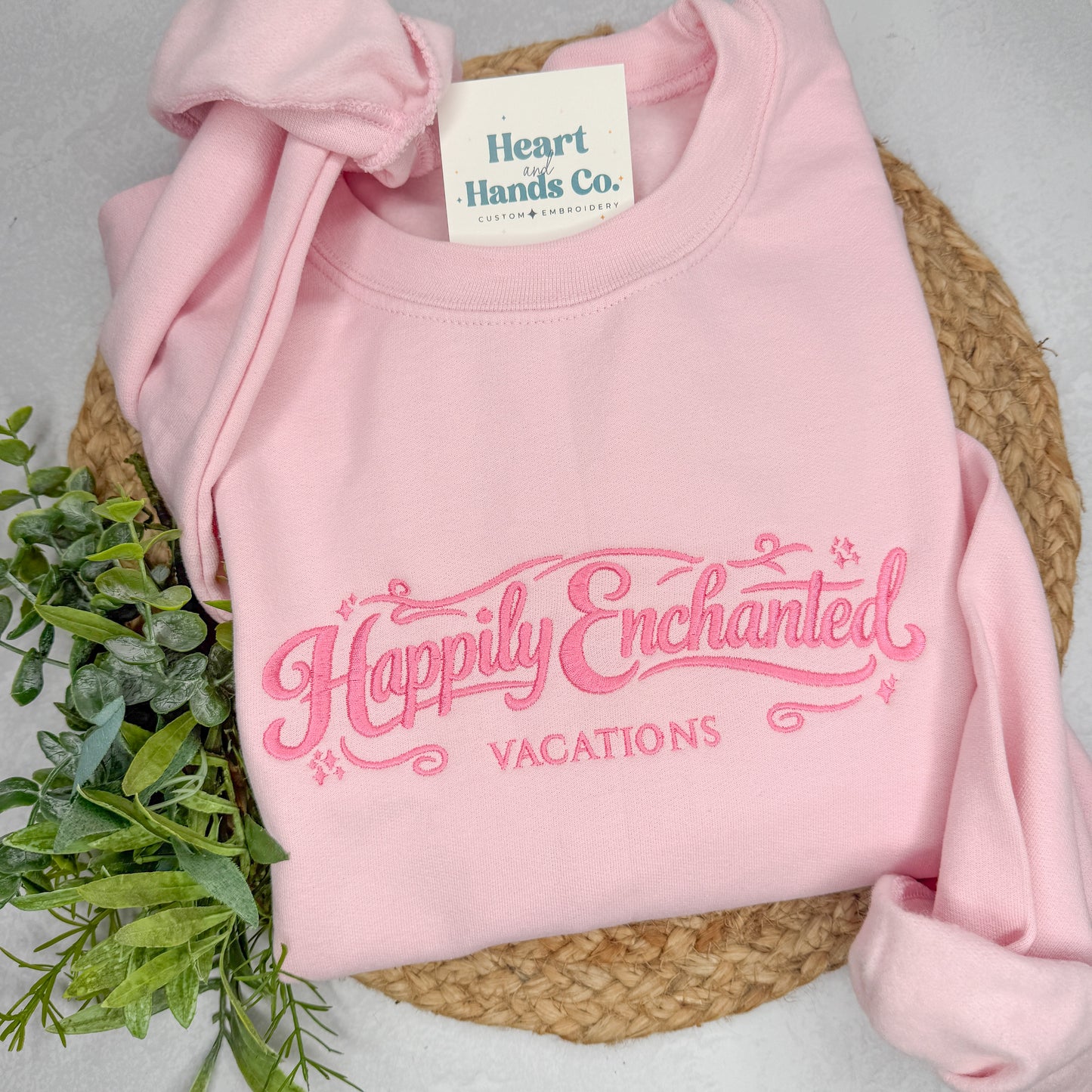 Sweatshirt w/ Center Chest Design - Happily Enchanted Vacations