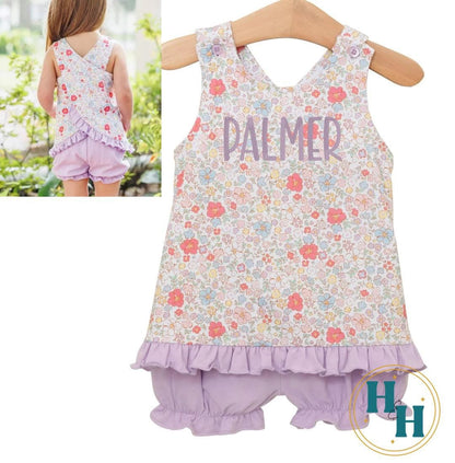 Floral Swing Back Set w/ Bloomers