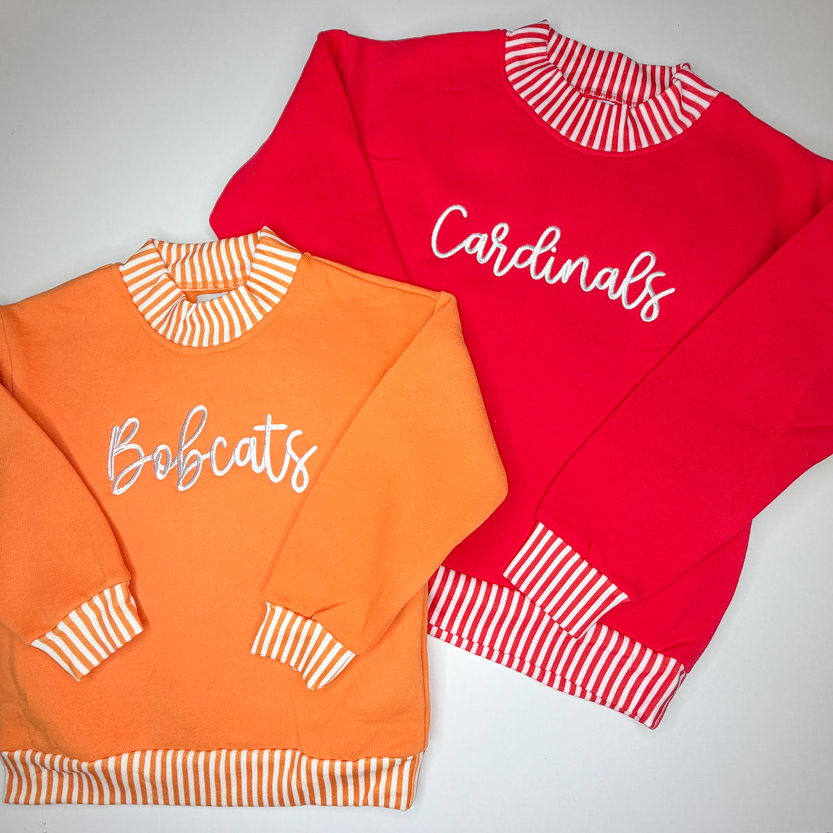 Stripe Mock Neck Sweaters