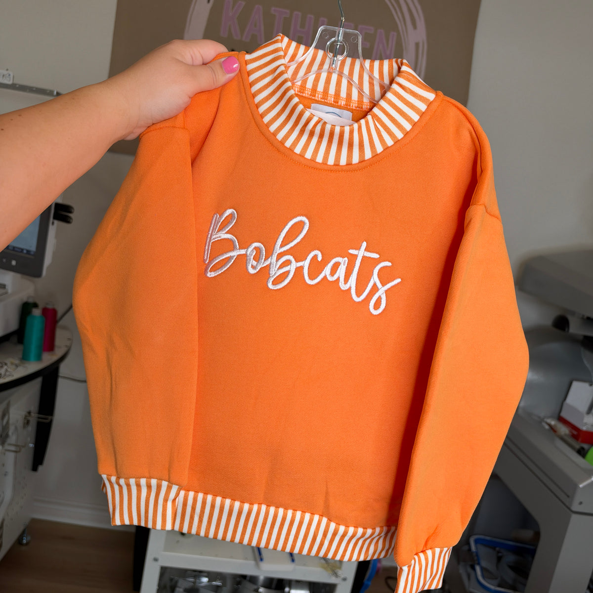 Stripe Mock Neck Sweaters