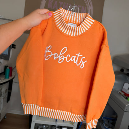 Stripe Mock Neck Sweaters