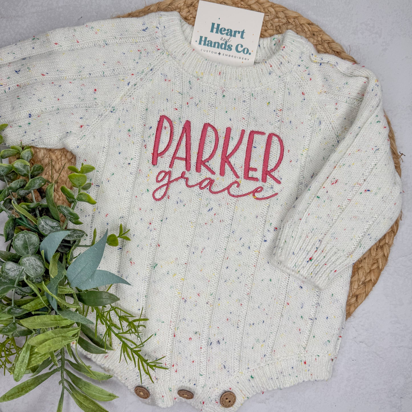 Speckled Knit Romper