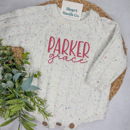 Speckled Knit Romper