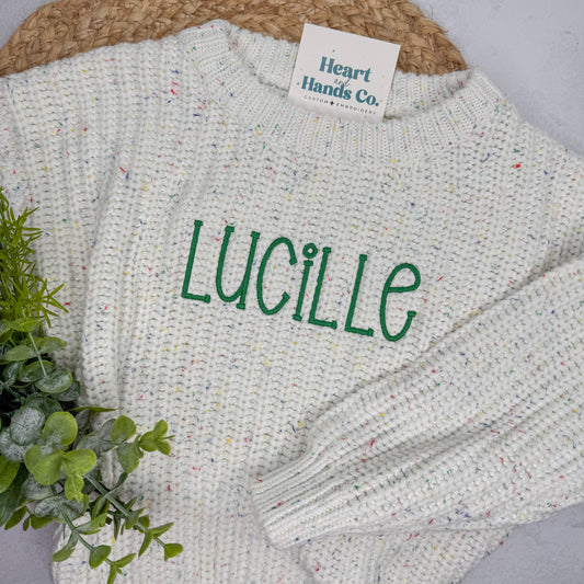 Speckled Knit Sweater