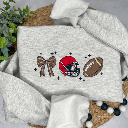 Football Bow Sweatshirt