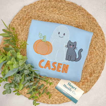 Boy's Ghost, Cat, Pumpkin Halloween Outfit