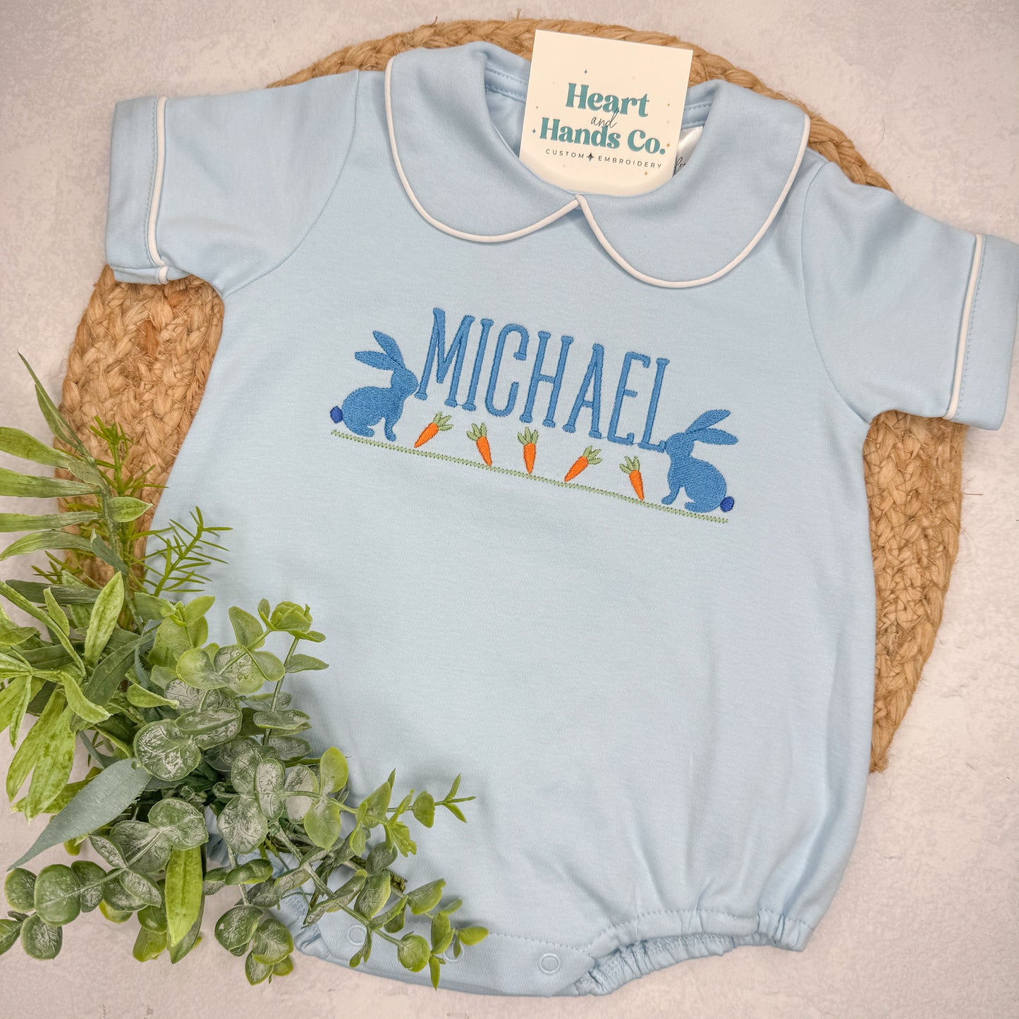 Easter Piped Bubble Romper