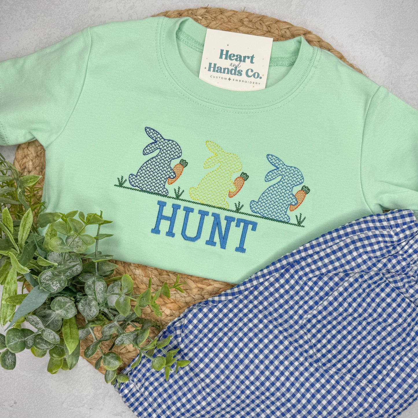 Easter Bunny Cross Stitch Boy's Tee