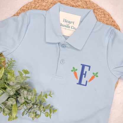 Easter Carrot Monogram Polo / Romper