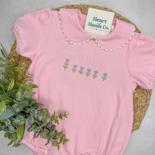 Easter Scalloped Bubble Romper