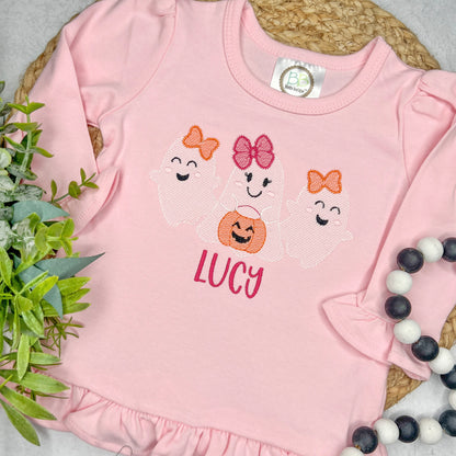 Girl's Trio Ghost Halloween Outfit