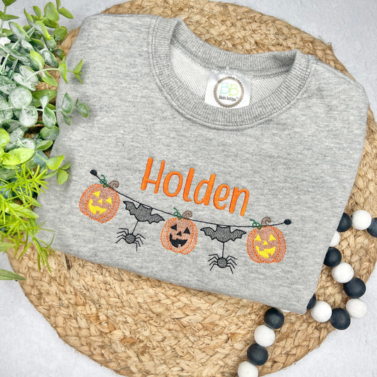 Halloween Pumpkin, Bat, Spider Line Outfit